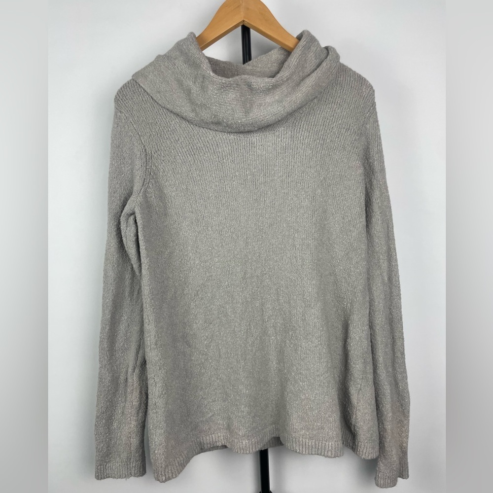J. Jill‎ Grey Marled Cowl Neck Knit Tunic Sweater